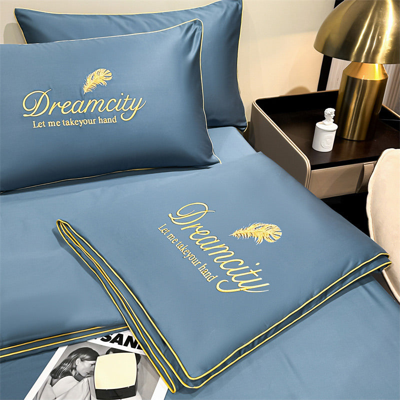 🏆🍃Cher mais confortable et naturel❄️Parure de lit quatre pièces en velours de haute qualité💕