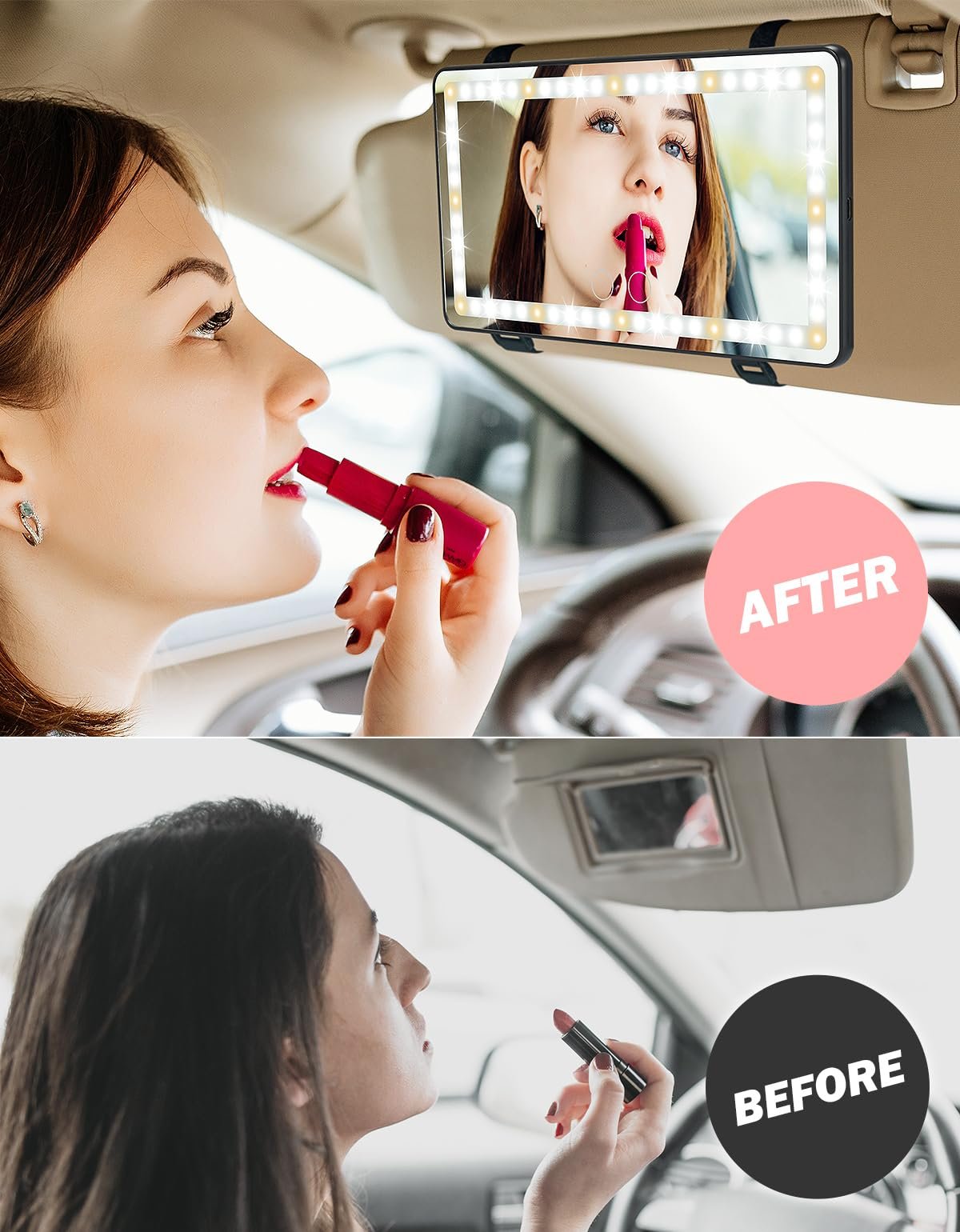🔥VENTE CHAUDE D'ÉTÉ -49%🔥 Miroir de maquillage pare-soleil