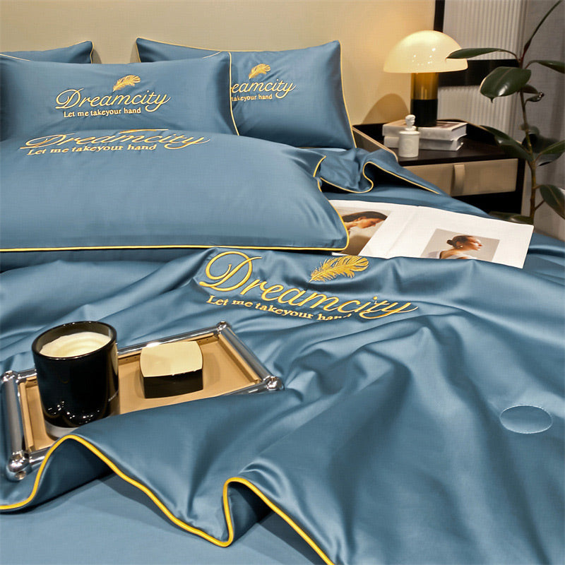 🏆🍃Cher mais confortable et naturel❄️Parure de lit quatre pièces en velours de haute qualité💕