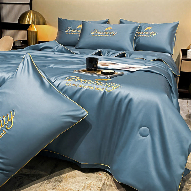🏆🍃Cher mais confortable et naturel❄️Parure de lit quatre pièces en velours de haute qualité💕