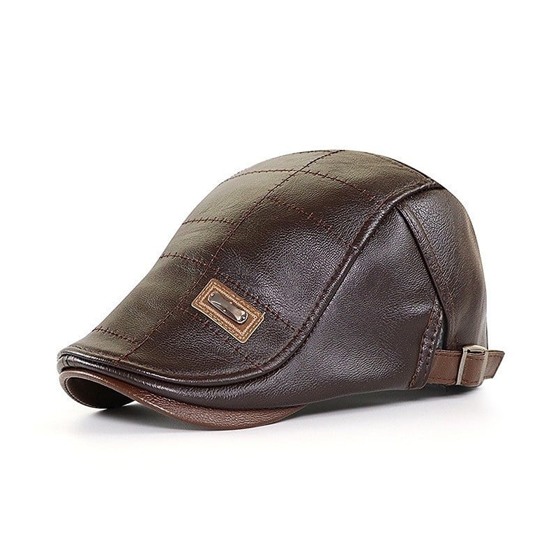 Vente chaude de vacances à 40 % de réduction - Béret en cuir nouvelle mode