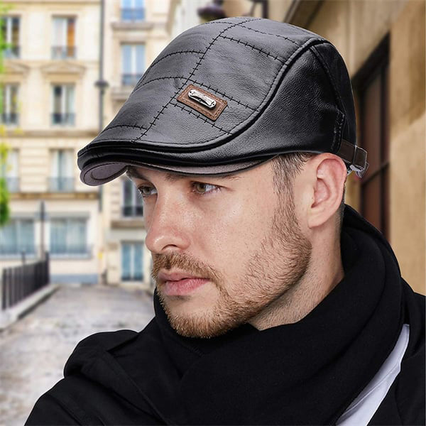 Vente chaude de vacances à 40 % de réduction - Béret en cuir nouvelle mode