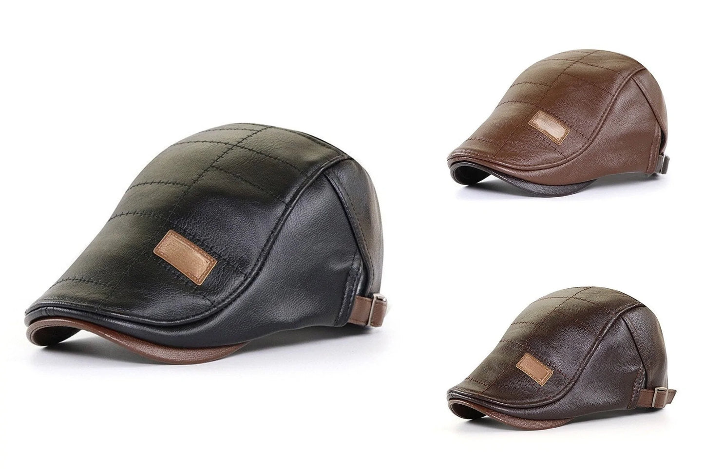 Vente chaude de vacances à 40 % de réduction - Béret en cuir nouvelle mode
