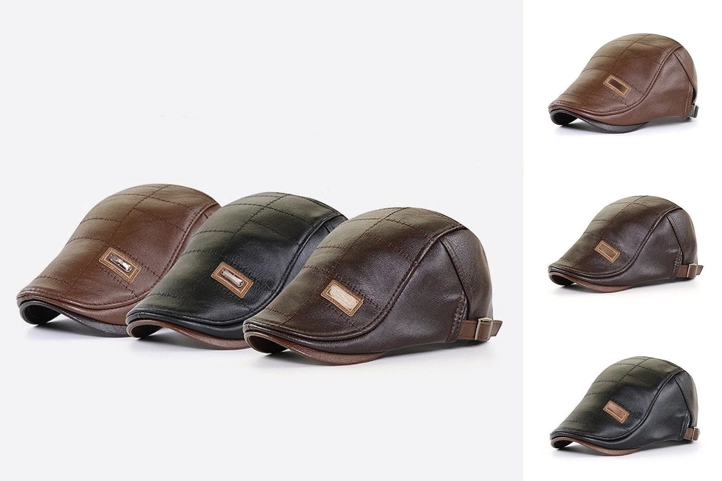 Vente chaude de vacances à 40 % de réduction - Béret en cuir nouvelle mode
