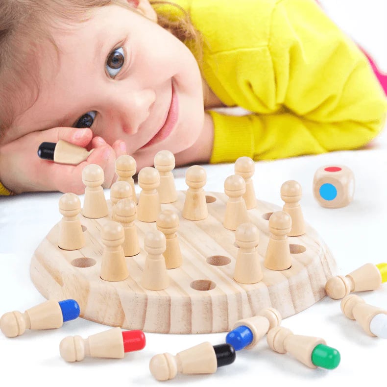 Cadeaux pour enfantsđJeu d'Ă©checs en bois Memory Match Stick