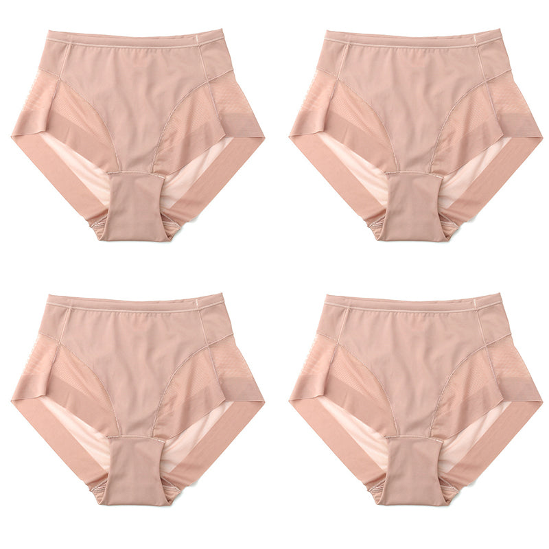 🎁(4 pièces) Achetez-en 1 et obtenez-en 3 gratuitement ⏳Slip moulant taille haute en soie glacée sans couture