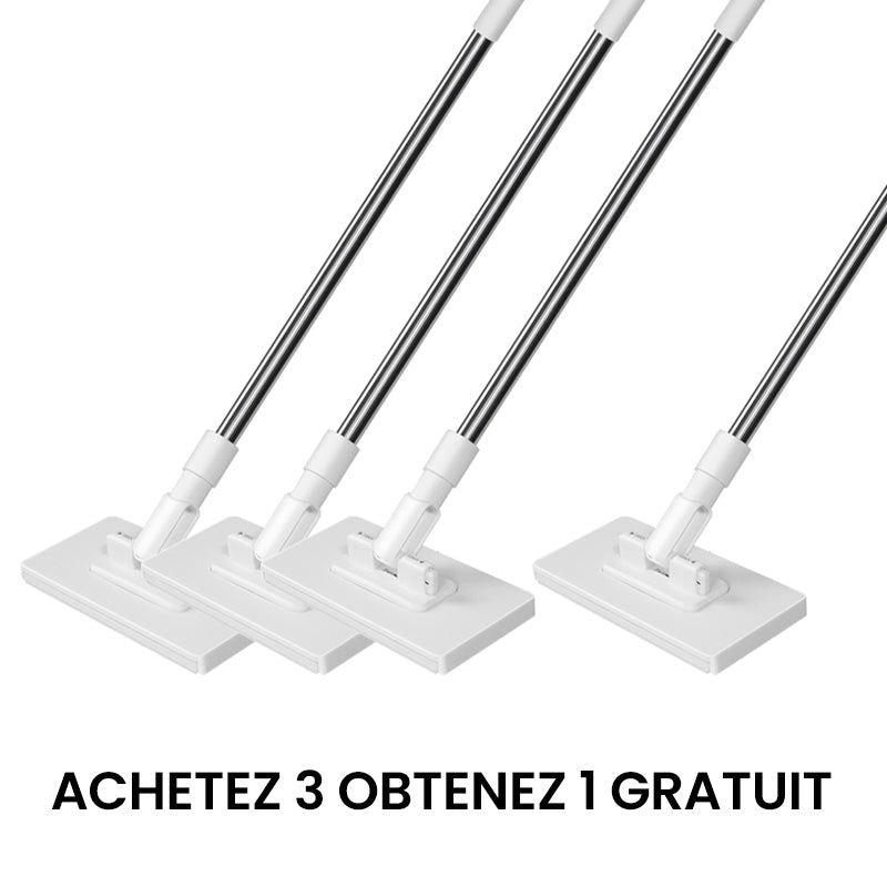 🏆Balai-serpillère anti-poussière jetable avec 4 chiffons réutilisables