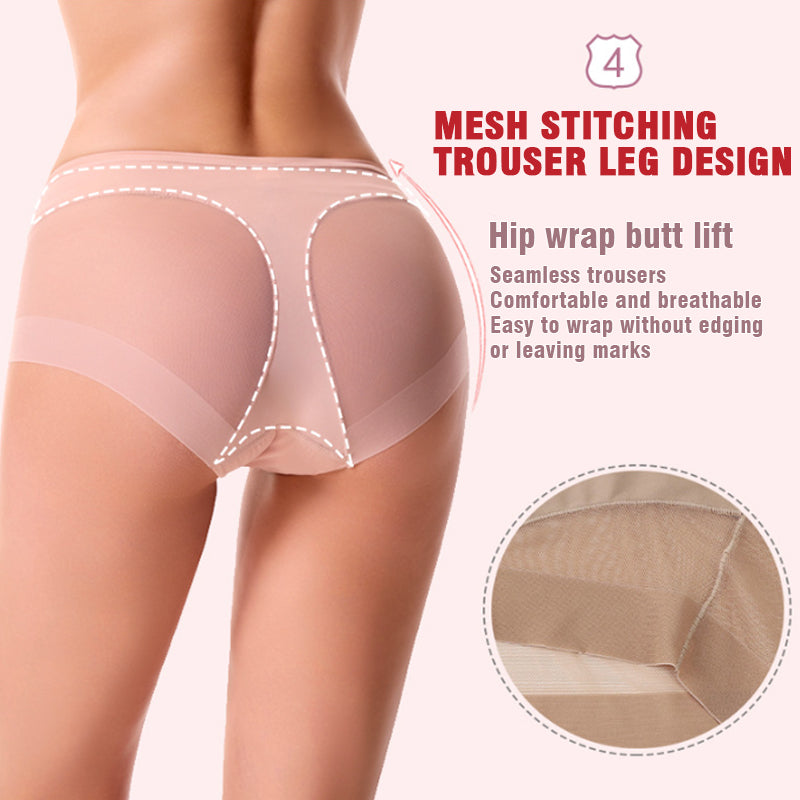 🎁(4 pièces) Achetez-en 1 et obtenez-en 3 gratuitement ⏳Slip moulant taille haute en soie glacée sans couture