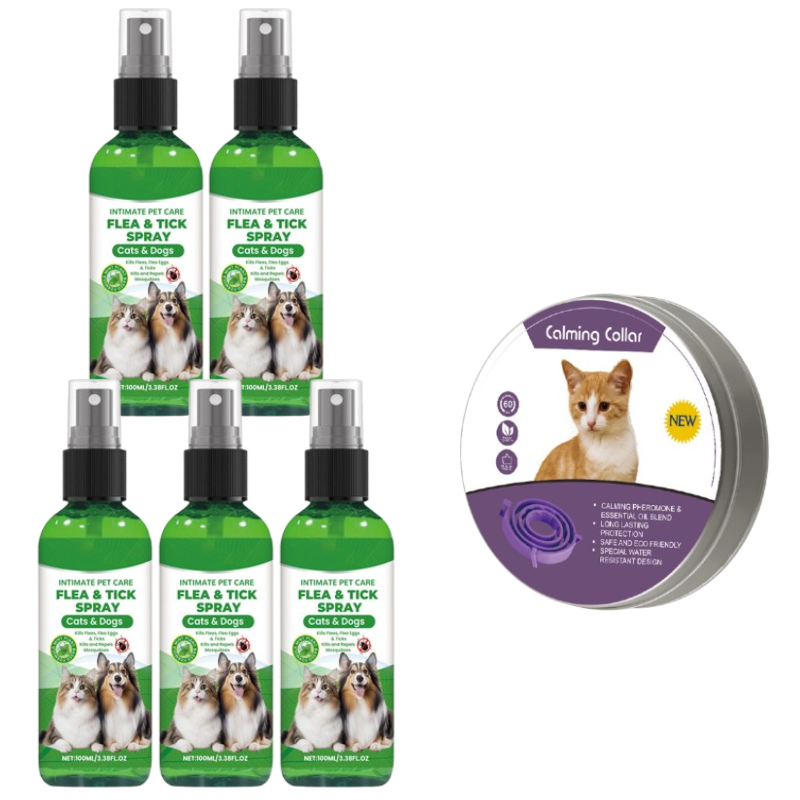 🍃Spray naturel anti-puces et anti-tiques pour chiens et chats🐾 Protégez votre animal de compagnie bien-aimé contre les parasites