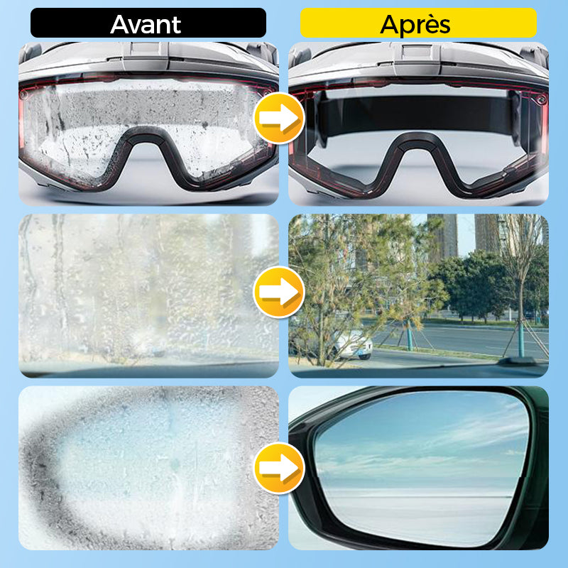 ❄️ Lingette Revêtement Anti-Buée Micromoléculaire – Garde Votre Pare-brise Clair et Sans Buée 🧽✨