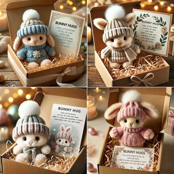đSoldes spĂ©cialesđMini lapin cĂąlin fait main, adorable cadeau de PĂąquesđ