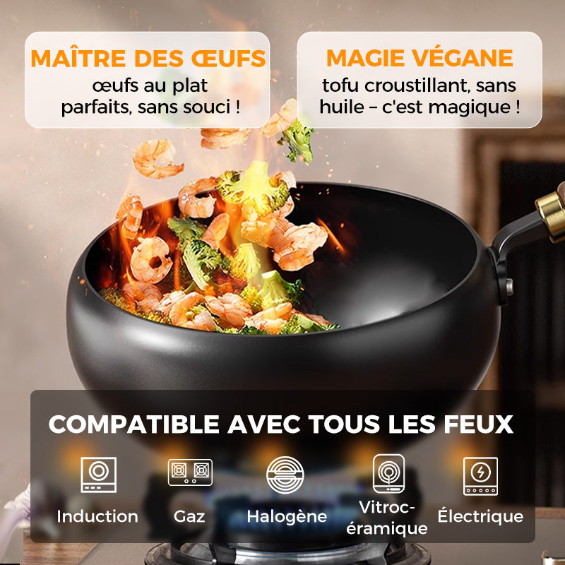 Assurance qualité + Poêle en fer épais à revêtement non toxique 👨🍳