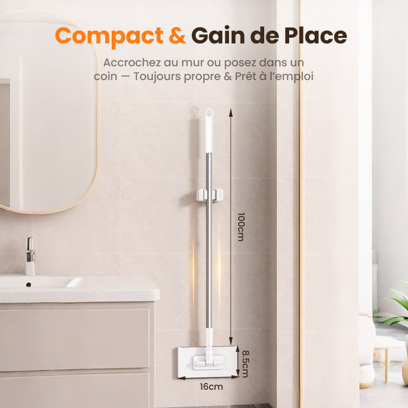 🏆Balai-serpillère anti-poussière jetable avec 4 chiffons réutilisables