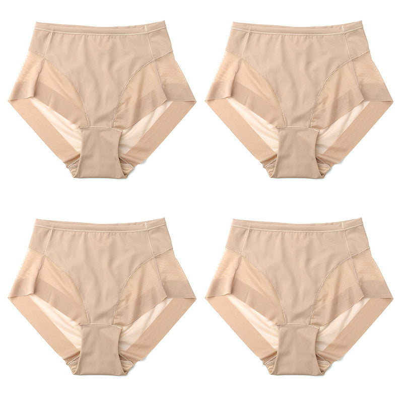 🎁(4 pièces) Achetez-en 1 et obtenez-en 3 gratuitement ⏳Slip moulant taille haute en soie glacée sans couture