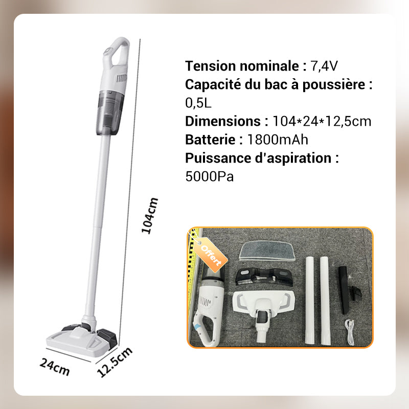 💥SOLDES 2025 -50%💥 Aspirateur balai sans fil portable + Livraison gratuite ✈️