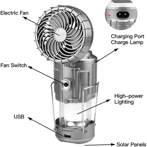 🔥🎁Lanterne de camping LED portable avec ventilateur