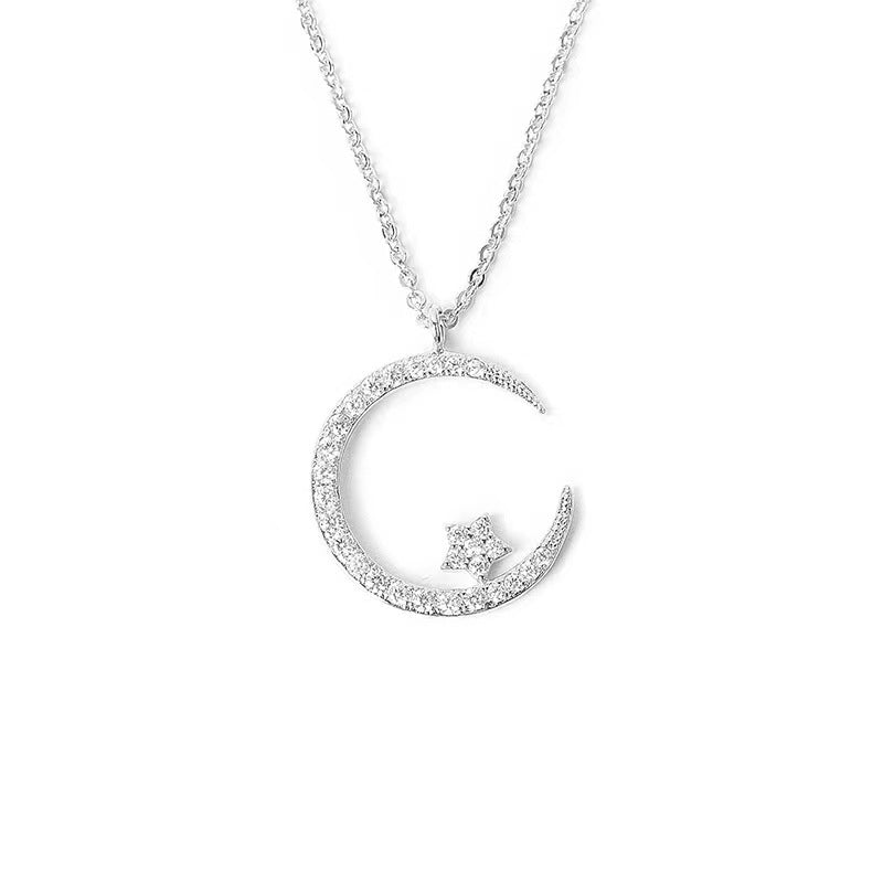 💕50% de réduction💕Bright Night : Collier Lune Étoile🌙