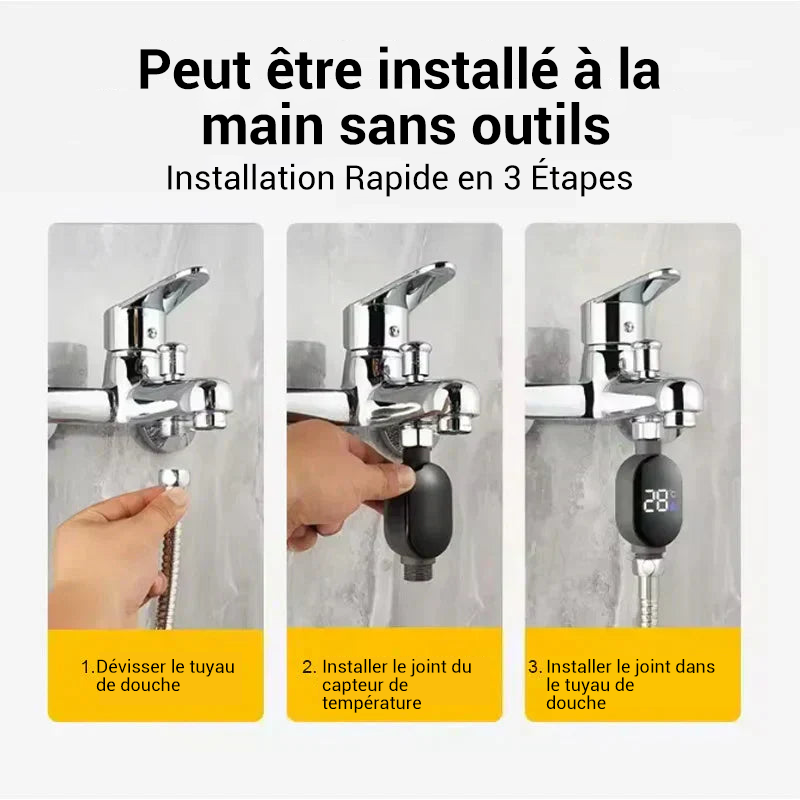 💧 Thermomètre de douche 🌡️ Fini les conjectures - Température instantanée ! 🚿