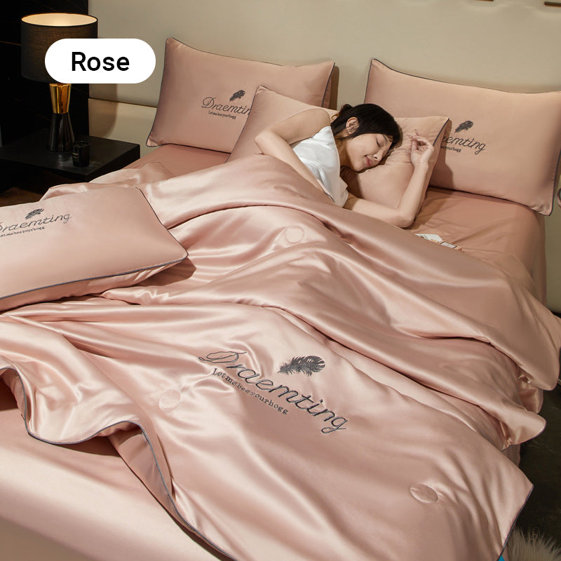 🏆🍃Cher mais confortable et naturel❄️Parure de lit quatre pièces en velours de haute qualité💕