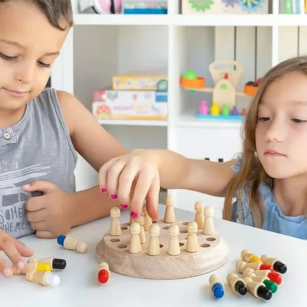 Cadeaux pour enfantsđJeu d'Ă©checs en bois Memory Match Stick