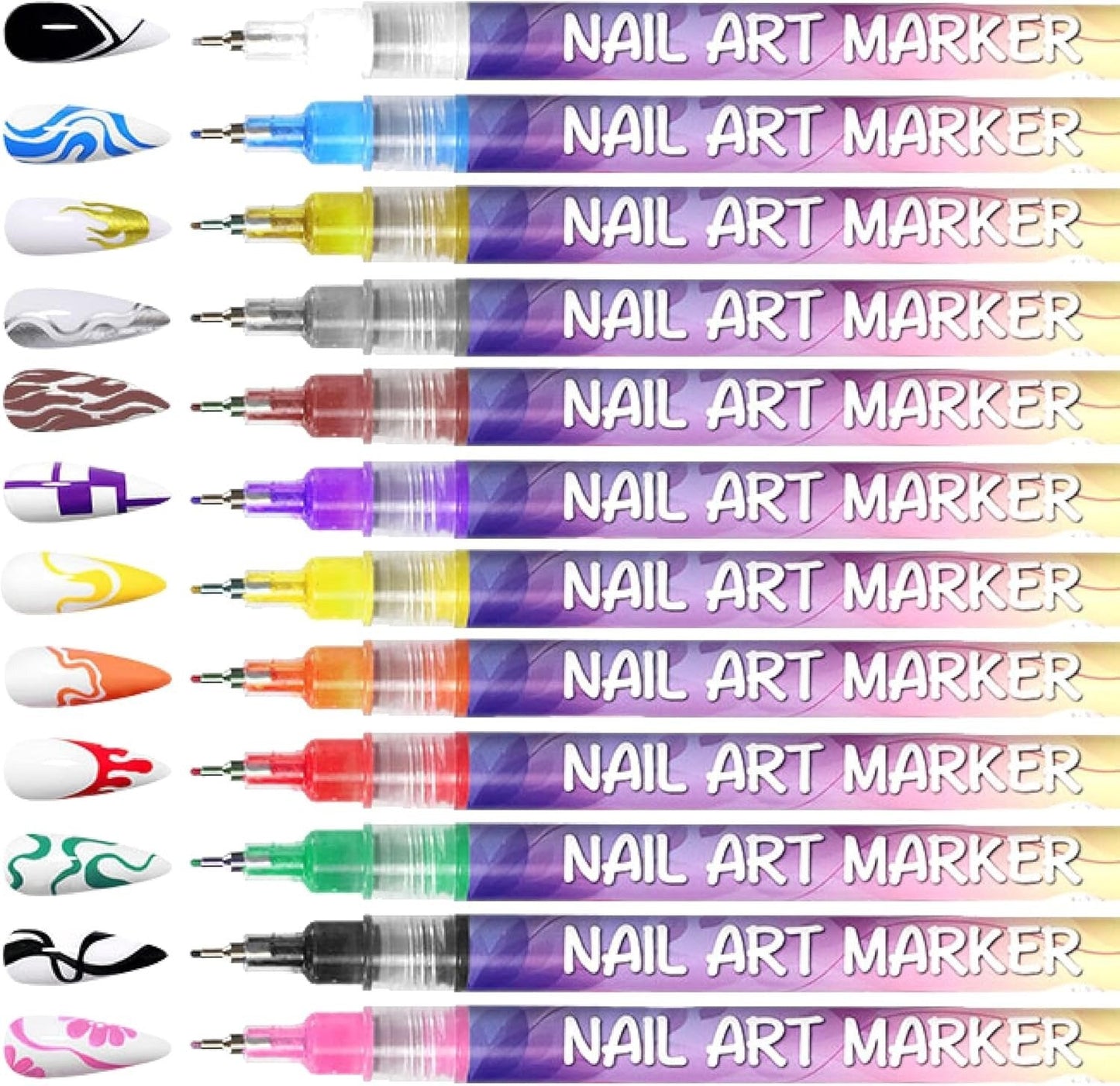 🎁PRIX SPÉCIAL DE LA SEMAINE DERNIÈRE : 9,99 € !!⏳Set de 12 stylos pour nail art🎨💅