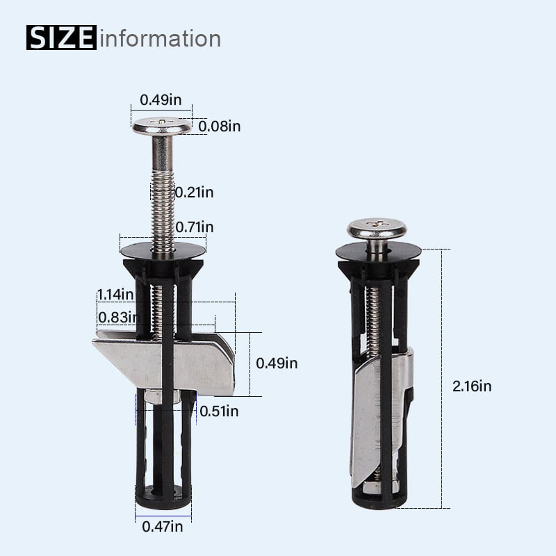 Vis de fixation pour siège de toilettes à usage intensif