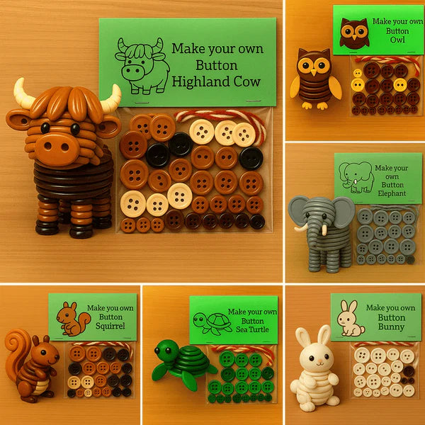 🐻✨ Création DIY : Des Animaux Trop Mignons en Boutons ! ✨❤️
