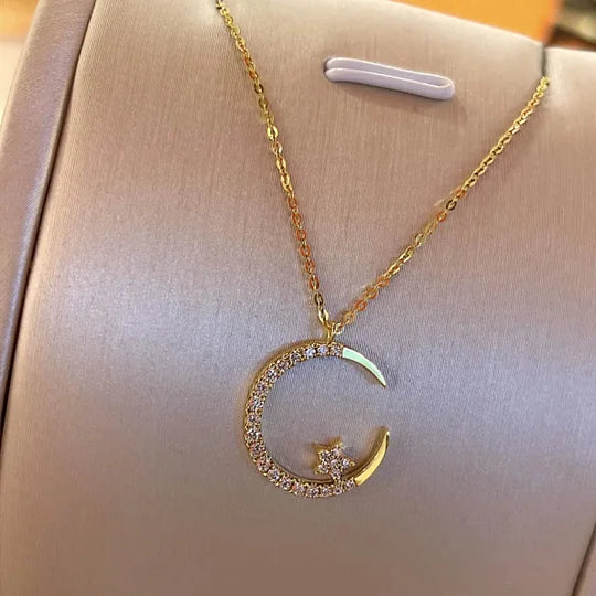 💕50% de réduction💕Bright Night : Collier Lune Étoile🌙