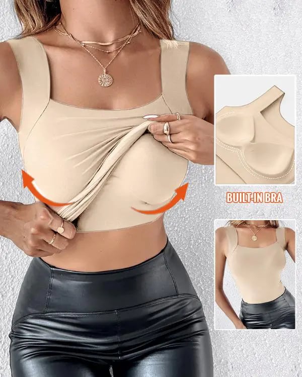 🏆Débardeur femme avec soutien-gorge intégré - Confort ultime🌿👑