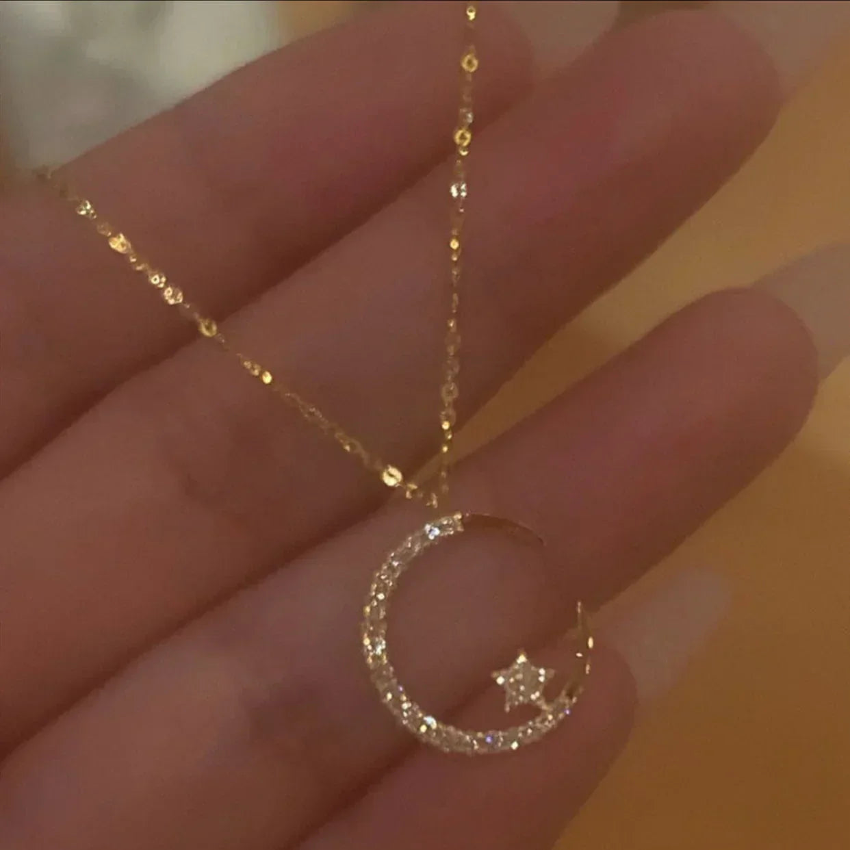 💕50% de réduction💕Bright Night : Collier Lune Étoile🌙