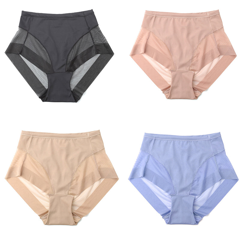 🎁(4 pièces) Achetez-en 1 et obtenez-en 3 gratuitement ⏳Slip moulant taille haute en soie glacée sans couture