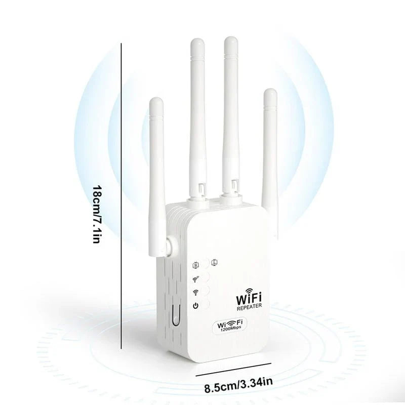 đ Dernier jour Promotion 50% đ„ Extenseur WiFi 2025,1200Mbps Booster de signal Ă double bande (5GHz/2.4GHz), couvre 10 000 pieds carrĂ©s et 50 appareils, rĂ©pĂ©teur avec port Ethernet pour la maison