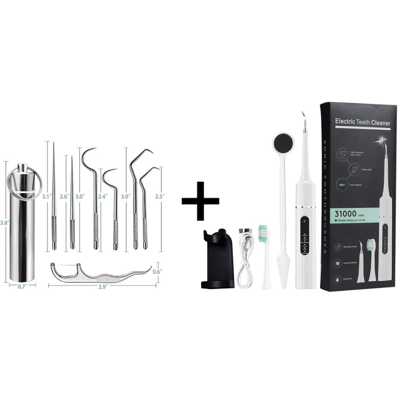 ⚡ Set de cure-dents en acier inoxydable | Hygiénique & Durable 🦷✅
