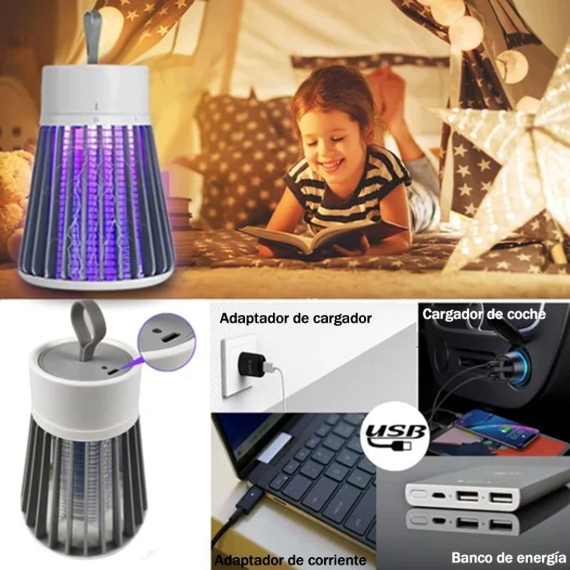 🏆Destructeur d'insectes portable pour l'intérieur et l'extérieur - Piège à mouches et à moustiques🦟⚡