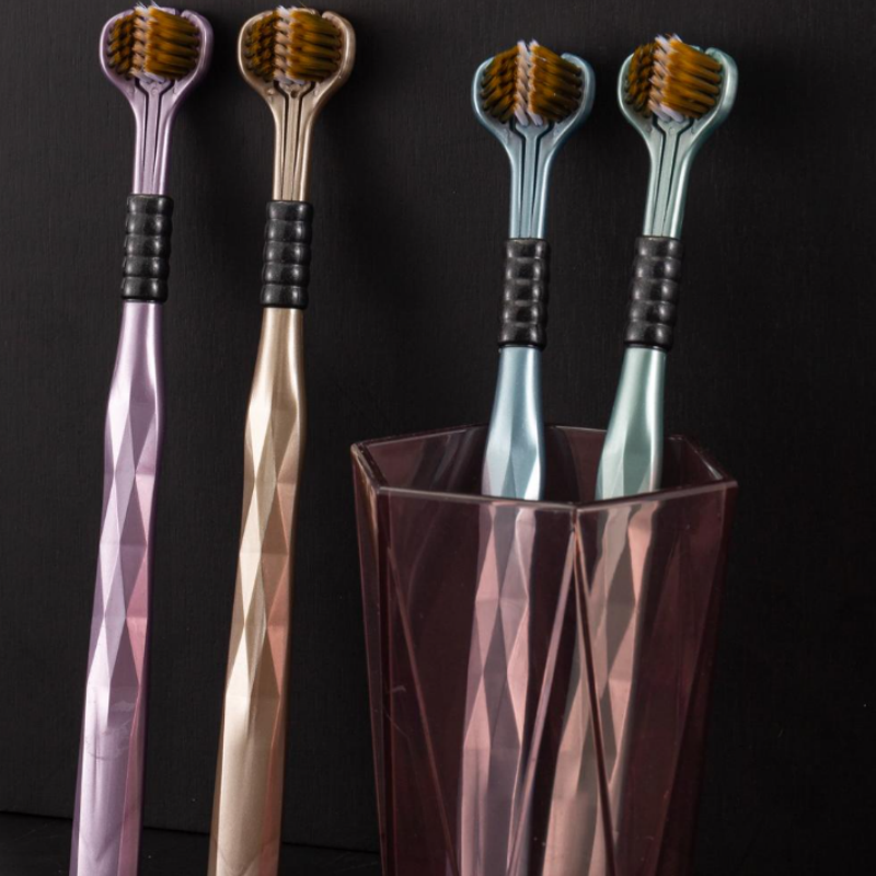 🦷Brosse à Dents Multi-angle à Trois Têtes