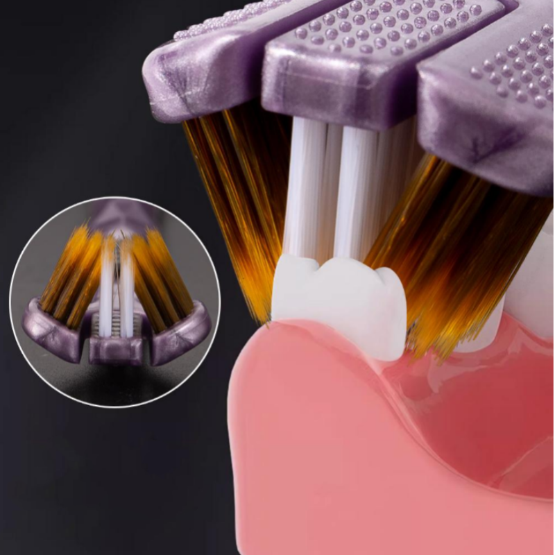 🦷Brosse à Dents Multi-angle à Trois Têtes