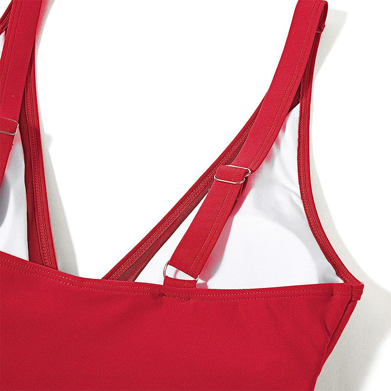 💥 49 % de réduction👙 Maillot de bain une pièce froncé en maille contrastée pour femme🏝️
