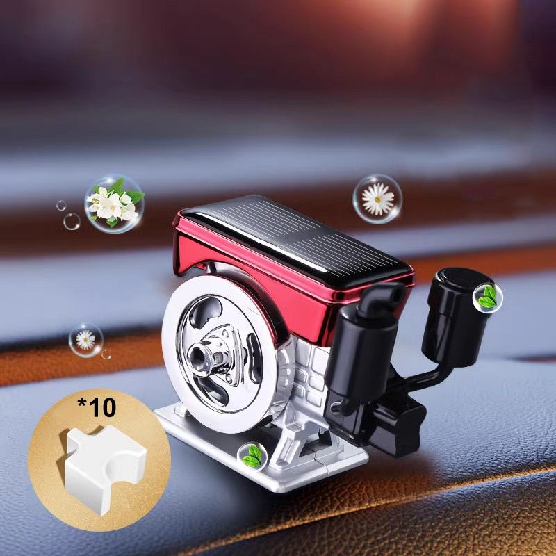 Diffuseur d'aromathérapie solaire à rotation automatique pour voiture