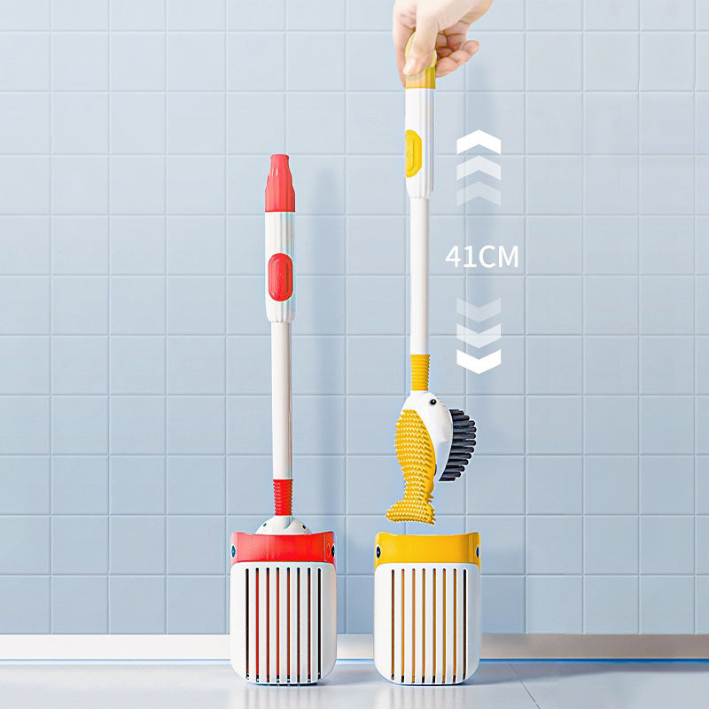 Ensemble de brosses de nettoyage murales Ă ventouse pour toilettesđđż