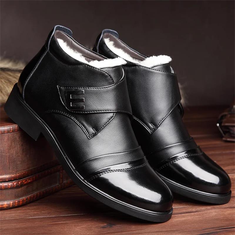 đ„Bottes d'affaires chaudes en cuir pour hommes