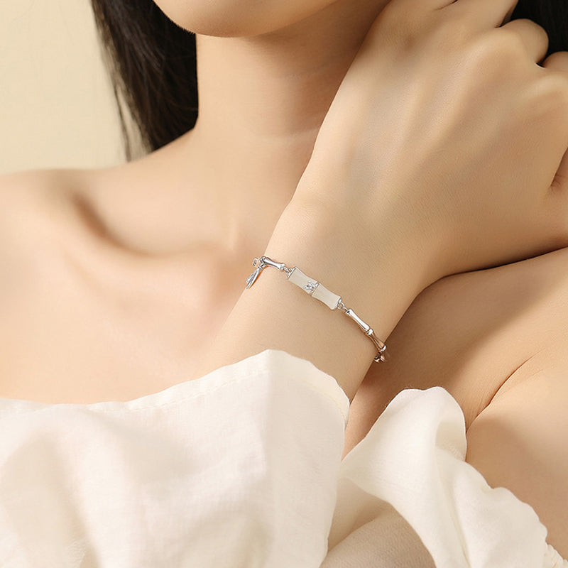 ✨ Bracelet en bambou pour femme avec chaîne élégant ✨