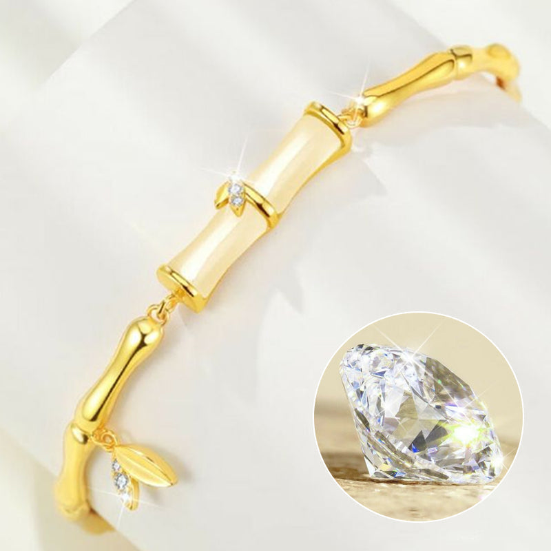 ✨ Bracelet en bambou pour femme avec chaîne élégant ✨