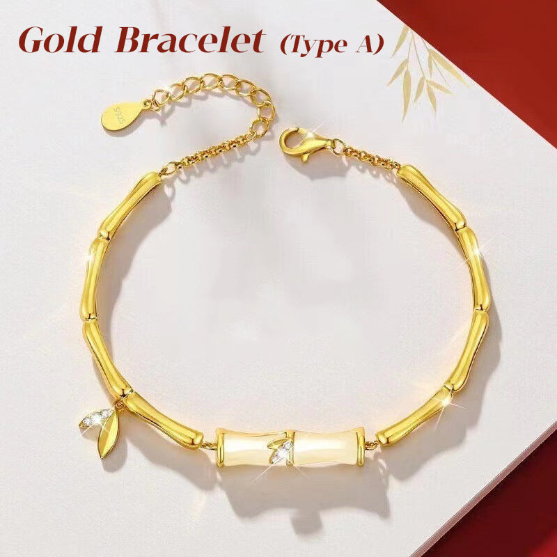 ✨ Bracelet en bambou pour femme avec chaîne élégant ✨