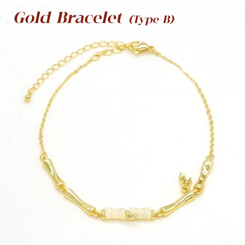 ✨ Bracelet en bambou pour femme avec chaîne élégant ✨