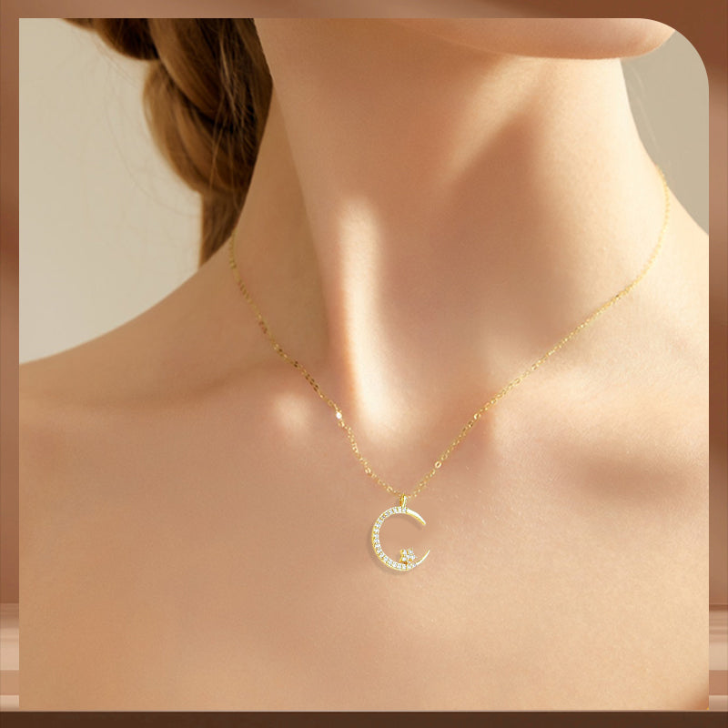 đ50% de rĂ©ductionđCollier Ătincelant avec Pendentif d'Ătoile et de Lune
