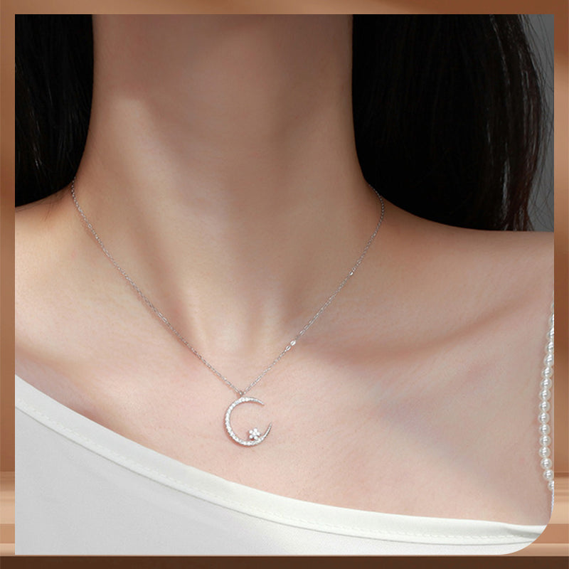 đ50% de rĂ©ductionđCollier Ătincelant avec Pendentif d'Ătoile et de Lune