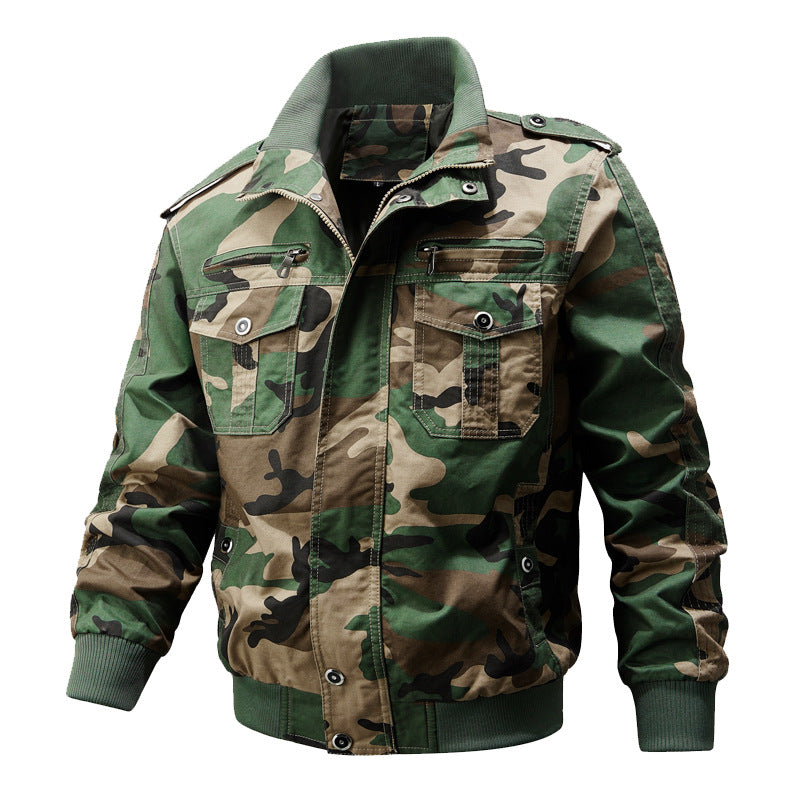 Veste Zipper Militaire Homme - Col Stand 👔⚡️ | Style Robust 🛡️🔥