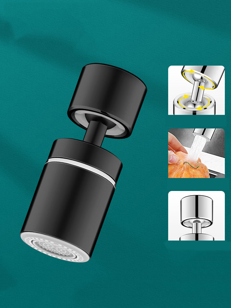 đAĂ©rateur d'Ă©vier de cuisine pivotant Ă 360° - TĂȘte de robinet Ă double fonction et pulvĂ©risateur Ă 2 fluxđŠđż