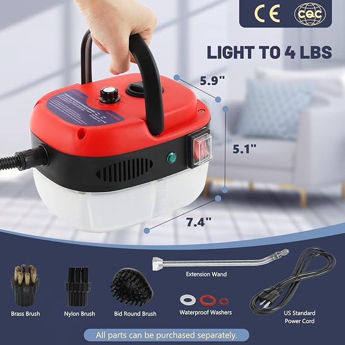 đąDurĂ©e limitĂ©e 50% de rĂ©ductionâš2500W Nettoyeur Ă Vapeur Ă Haute TempĂ©rature PressurisĂ©e Portatifâš