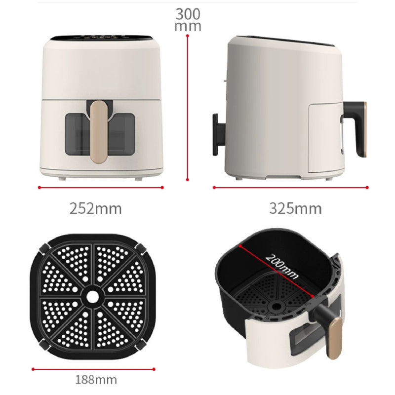💥50% de réduction pour une durée limitée 💥Airfryer Numérique Intelligente avec Fenêtre Transparente
